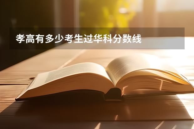 孝高有多少考生过华科分数线