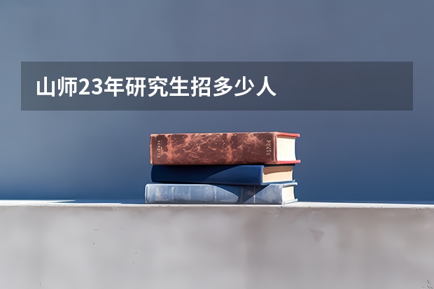 山师23年研究生招多少人