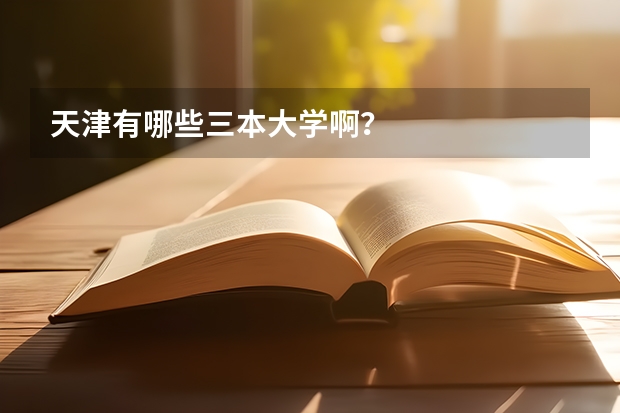 天津有哪些三本大学啊？