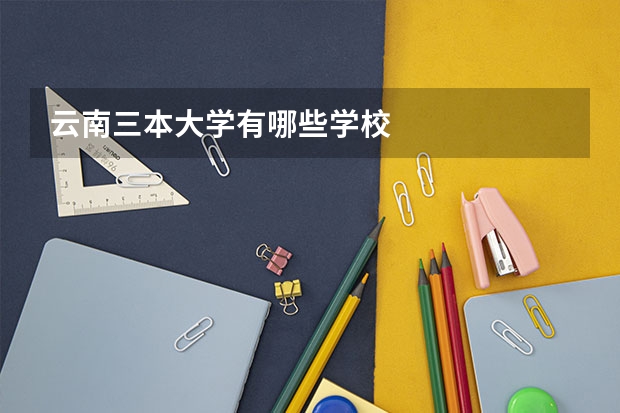 云南三本大学有哪些学校