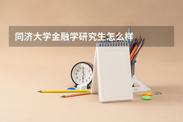 同济大学金融学研究生怎么样