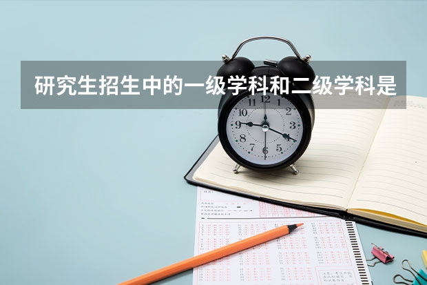 研究生招生中的一级学科和二级学科是什么意思呀