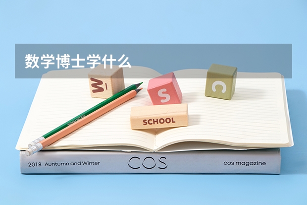数学博士学什么