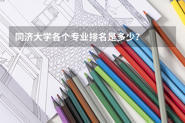 同济大学各个专业排名是多少？
