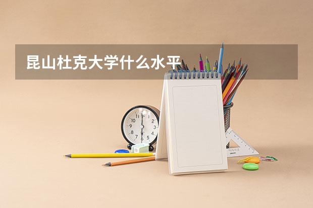 昆山杜克大学什么水平