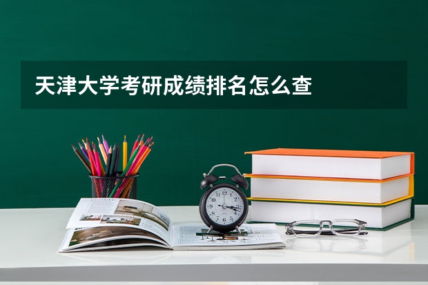 天津大学考研成绩排名怎么查