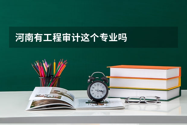 河南有工程审计这个专业吗