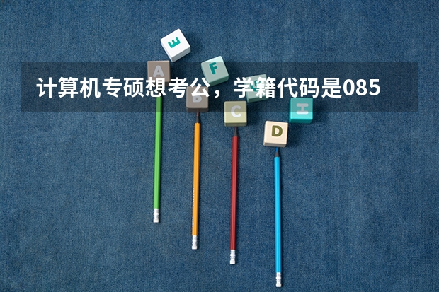 计算机专硕想考公，学籍代码是085400电子信息，能报085404计算机技术的岗位吗？