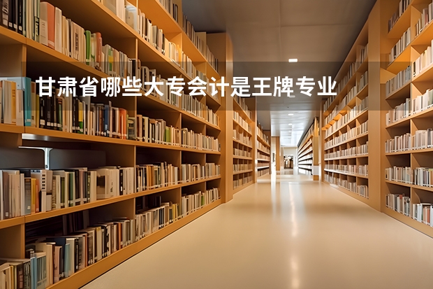 甘肃省哪些大专会计是王牌专业