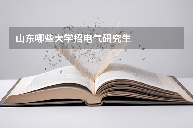 山东哪些大学招电气研究生